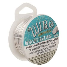 Wire, 6 Yard Spool Non Tarnish Silver 20 Gauge Round Wrapping Wire