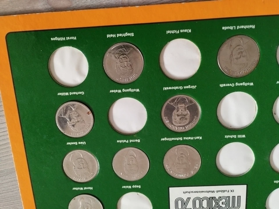 Shell * Münzen * Sammelkarte * Mexico * 1970 * unvollständig * + 2 Doppelte - Bild 4 von 4