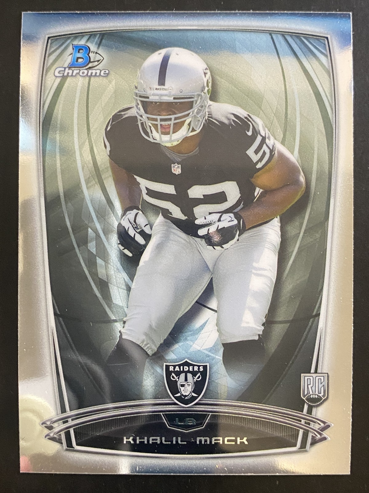 Khalil Mack 2014 Bowman Chrome Football Rookie Card Oakland Raiders #123