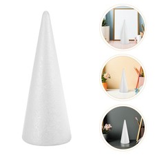 4 Pcs White Foam Cone Shapes For Mini Christmas Tree Holiday Projects