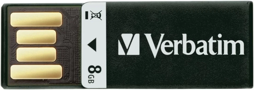 Verbatim 8GB Clip-It USB Flash Drive - Black - Image 2 of 3