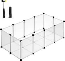 20 Panels Pet Playpen with Floor, Small Animal Playpen, Pet Fence Indoor, DIY Pl