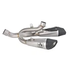 Titanium Exhaust Muffler Link Pipe Tips For Ducati Panigale V4 V4S/R 2018-2024