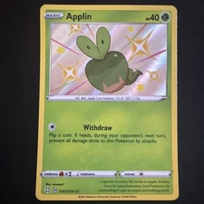 Pokemon TCG Shiny Holo Rare Shining Fates Applin SV012/SV122