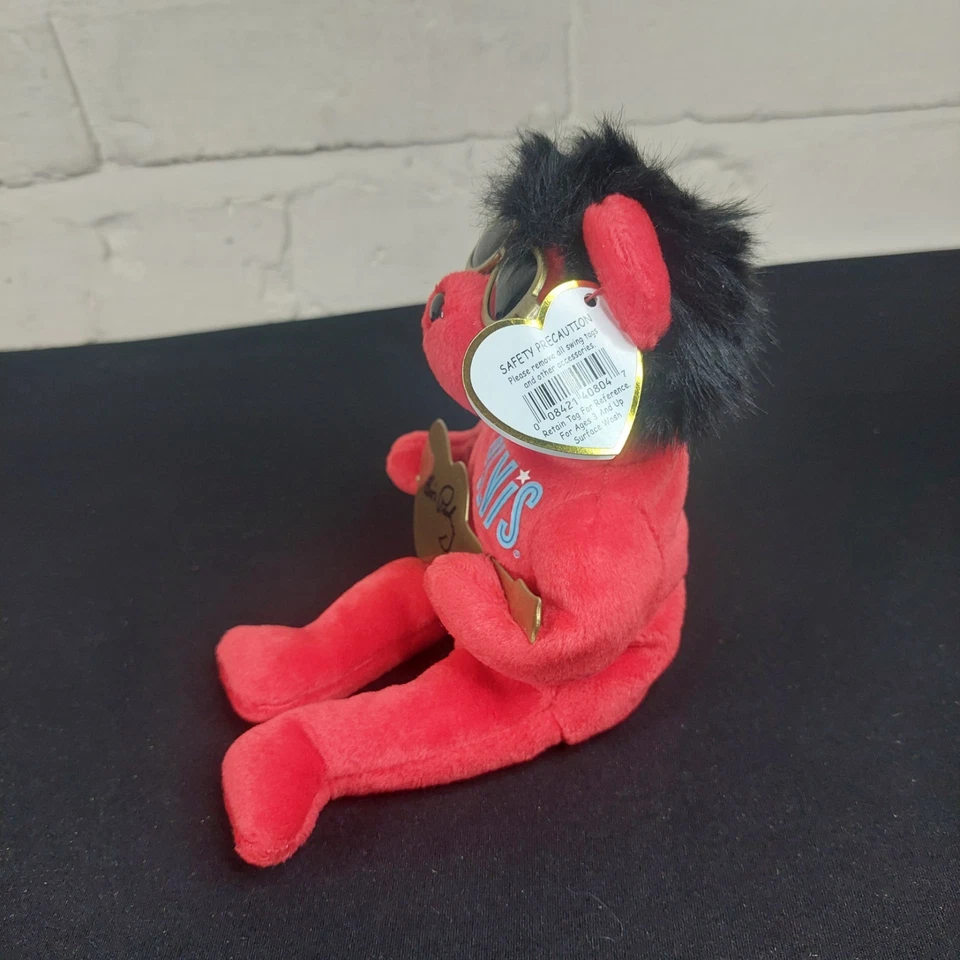Elvis Ty Beanie Bear. 2009 Heartbear Hotel Collectable Soft Toy Plush with tags - Image 2 of 4
