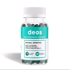 DEOS Internal Deodorant Supplement Body Odor Control 30 Capsules