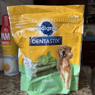 Pedigree Dentastix Large Breed 15 Pack  (13oz)Mint Dental Treats for Adult Dogs