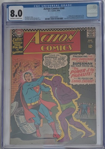 Action Comics #340 CGC 8.0 (1966) 1st Appearance of Parasite. 