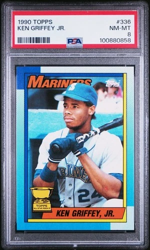 1990 TOPPS #336 KEN GRIFFEY JR. PSA 8