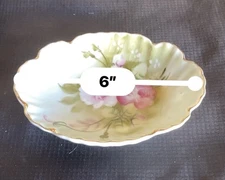 Antique Lefton Trinket Dish! Beautiful Round scalloped shape!