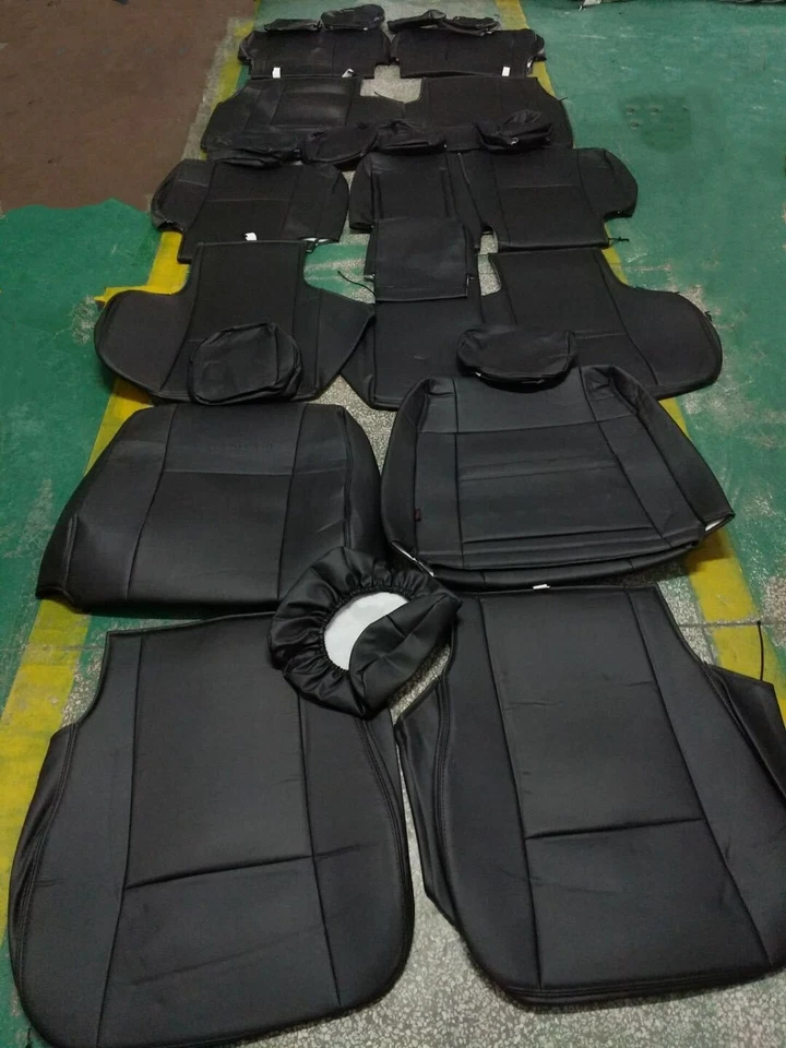 PARA MITSUBISHI PAJERO MOTOPTES 2018-2024 CUBIERTAS DE CUERO PERSONALIZADAS PARA COCHE 5-8 ASIENTOS Foto 3 de 4