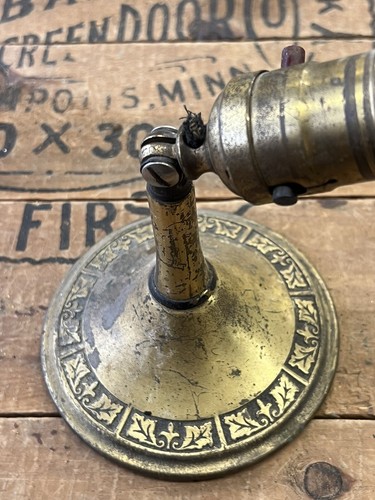 Antique Greist Mfg. Co. Brass Wall Light Lamp Table Adjustable - Picture 5 of 11