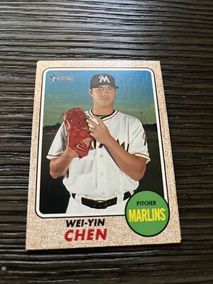 2017 Topps Heritage #272 Wei-Yin Chen Miami Marlins