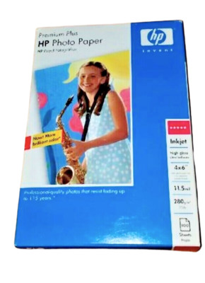 HP Photo Paper Premium Plus High Gloss Inkjet 4x6'' 100 sheets Q5431A