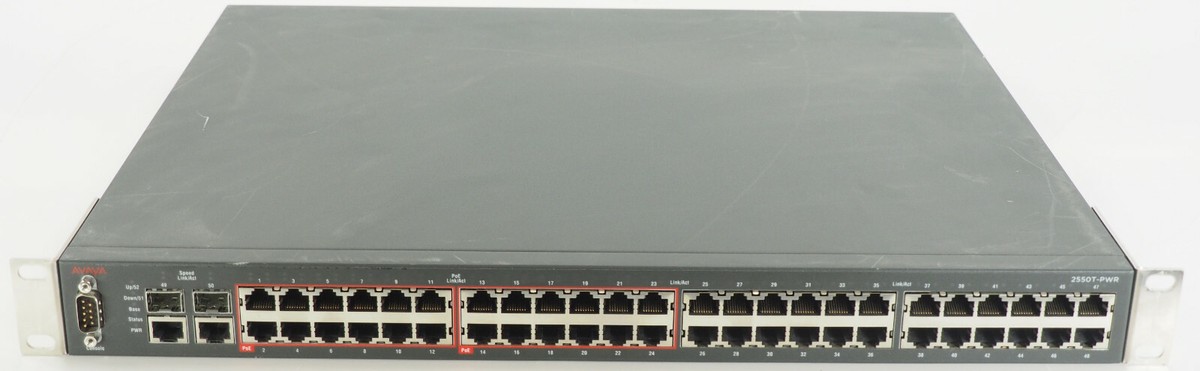 Nortel Avaya 2550T-PWR AL2515A12-E6 48-Port Ethernet Routing PoE Switch LOT A