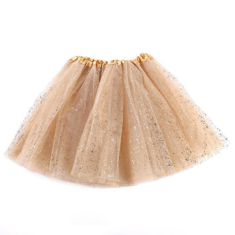 Gold Skirt Baby Girl Sequin Tutu Skirt 3-Layer Gold Tulle Skirt