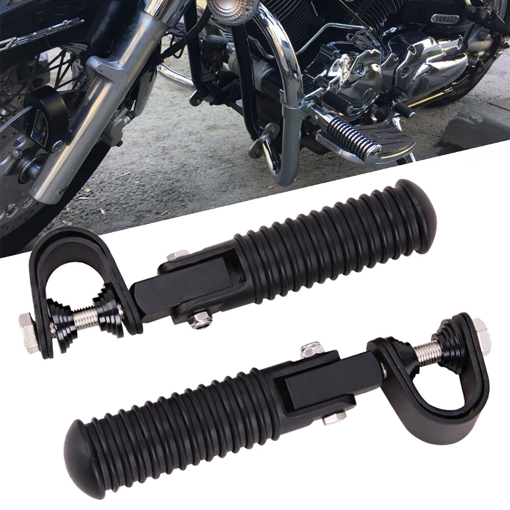 Highway Pegs 1.25" Highway Foot Pegs For Harley Touring Models - Chrome & Black Adjustable Foldable Pegs Harley Davidson Foot Pegs Black - Foto 5