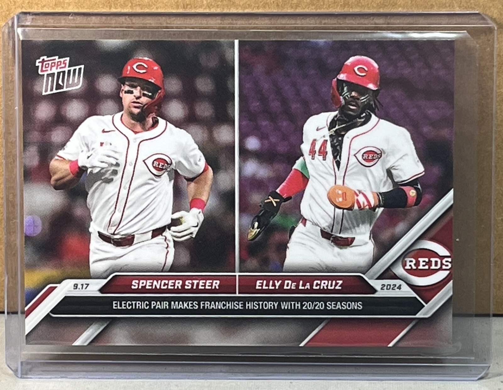 2024 TOPPS NOW #712 SPENCER STEER ELLY DE LA CRUZ REDS ROOKIE Print Run 1522