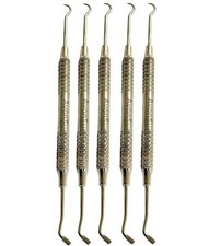 5pk Dental Band Pusher and Cement Clean-up Hook Scaler Lightweight Hollow Handle