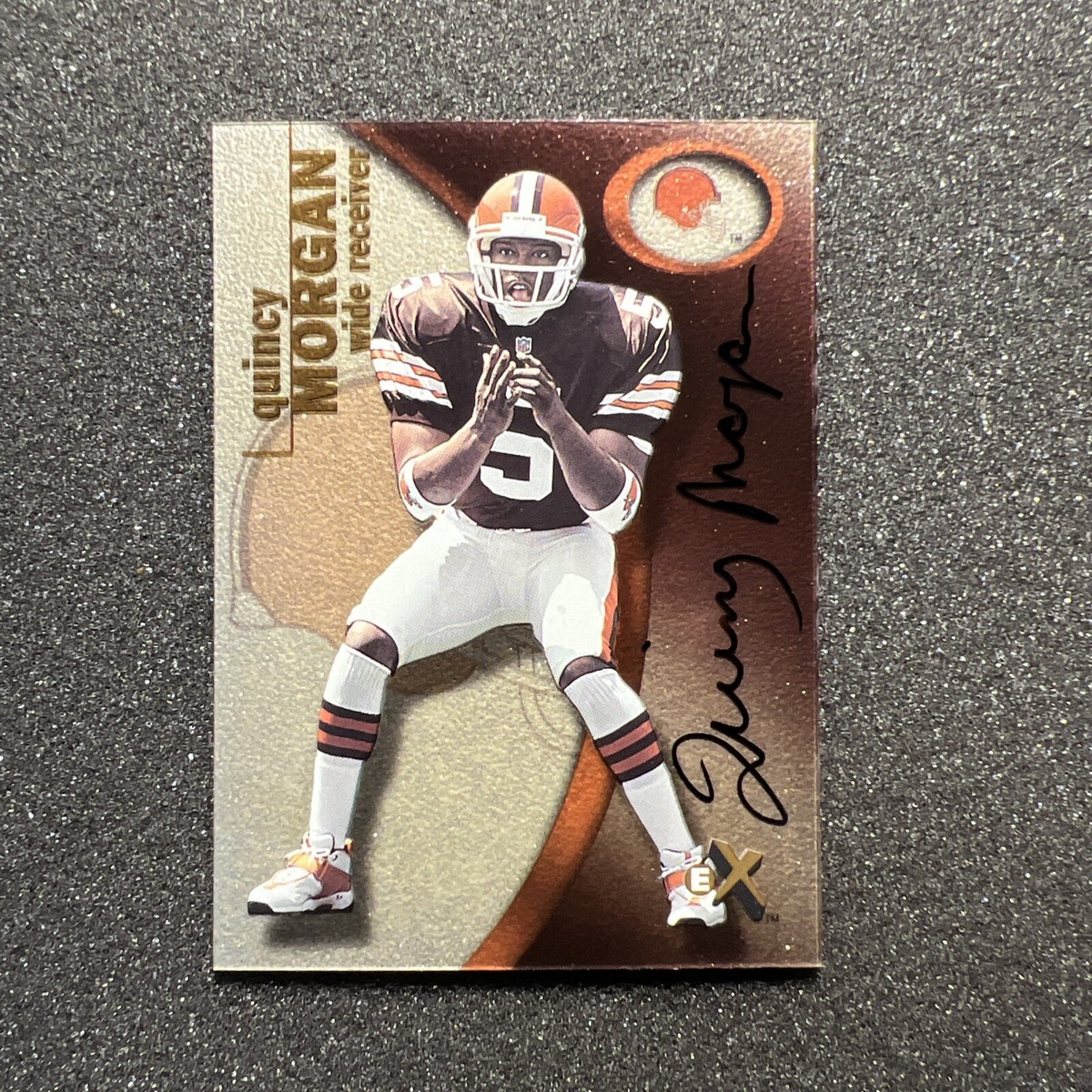 2001 Fleer Ex QUINCY MORGAN #119 Rookie AUTO /1250 - CLEVELAND