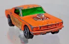 Matchbox Ford Mustang Wildcat Dragster No 8 Orange Diecast Toy Car Vintage 1970