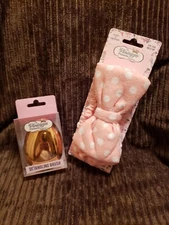 THE VINTAGE COSMETIC COMPANY detangling brush and makeup headband lot, new pkg