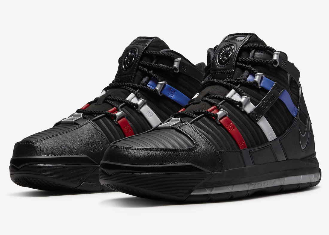 Nike LeBron James III 3 QS The Shop Black Red Silver Blue DO9354