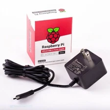 (10-Pack) Official Raspberry Pi 4 AC ADAPTER Power Supply-(US) Black, UL, SC0218