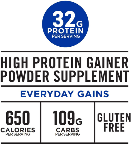Muscle Milk Gainer Protein Powder, Chocolate, 32g Protein, 5 Pound - Picture 8 of 11