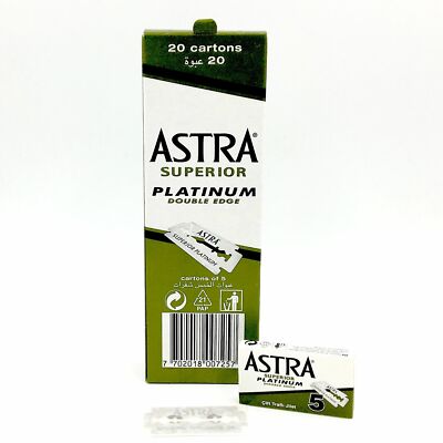 Astra Double Edge Blade (Green) 100 ct - Fast Shipping
