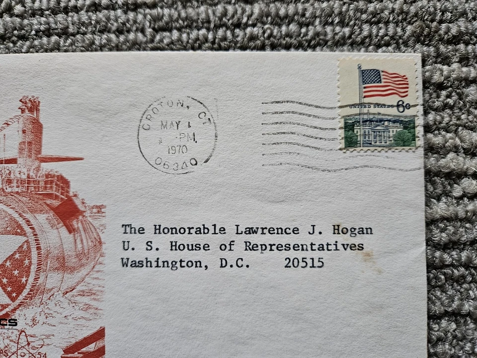 Launching USS Billfish SSN676 Cover, 1970 Sent To U.S. House Of Representatives - Image 3 of 4
