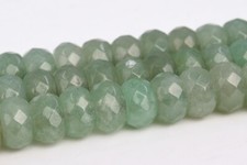Natural Green Aventurine Grade AAA Faceted Rondelle Beads 6x4MM 7-8x4-5MM 10x6MM