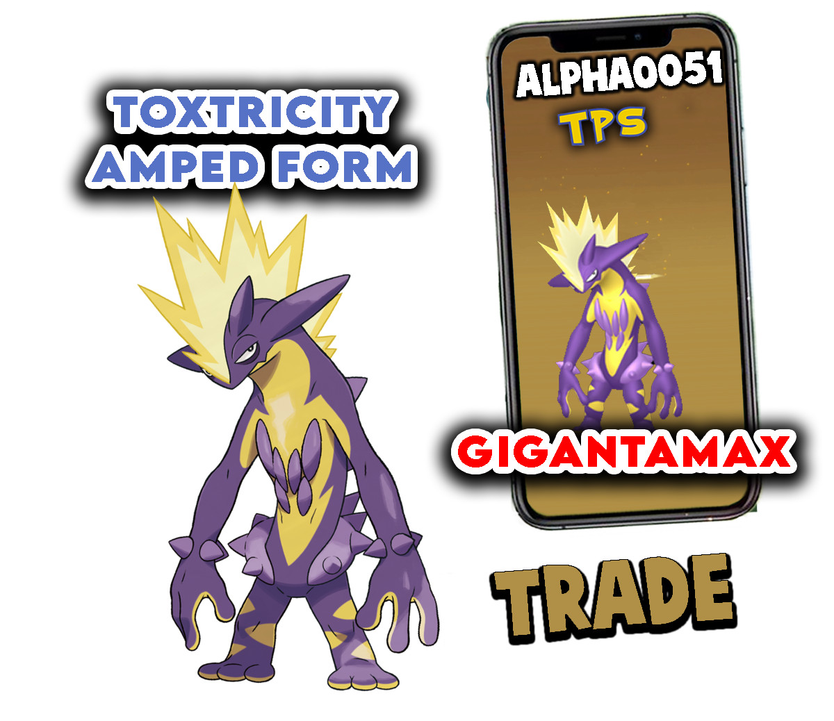 Pokemon Gigantamax- Non Shiny - Toxtricity Amped Trade Registered or 1M | eBay Pokemon Gigantamax- Non Shiny - Toxtricity Amped Trade Registered or 1M | eBay