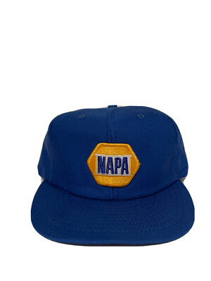 #ad Vintage Napa Trucker Hat with Patch Louisville Mfg adjustable blue snapback $13.52