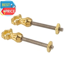 Fancy Brass Eye Bolts with Nuts for Bail Pull Mounting - Pack of 2 - Screw Eye H