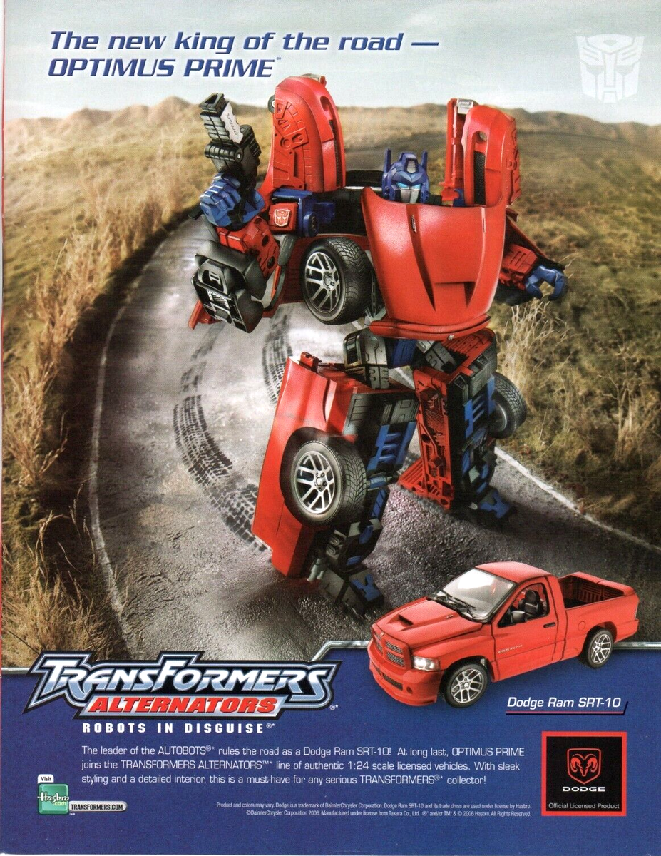 2006 Action Figures Toy PRINT AD - TRANSFORMERS DODGE RAM SRT-10