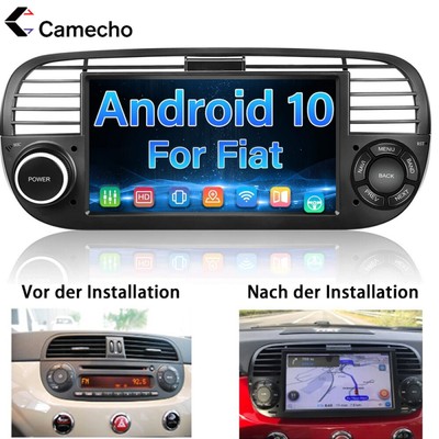 7'' Android 10 Autoradio GPS Navi WiFi RDS FM Touchscreen for Fiat 500 2007-2015