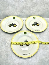 JOHN DEERE BY GIBSON Dish 9" 3 Dish Set!  Cereal Soup John Deere Collectible
