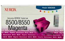 New Genuine Xerox Magenta 8500 8550 Solid 108R00670 Ink Cartridges Box