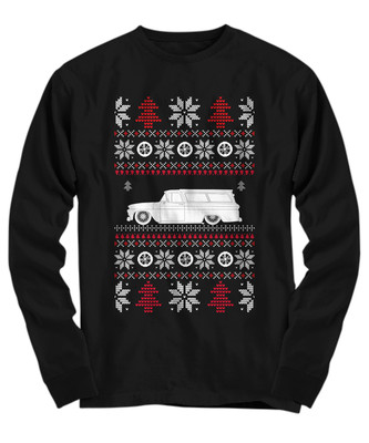 1963 Chevy Suburban Lowered Ugly christmas sweater - Long Sleeve Tee