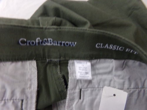 Womens Size 12 Croft & Barrow Classic Fit Stretch Olive Green Shorts NEW - Picture 3 of 3