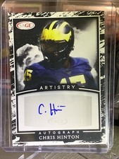 2022 CHRIS HINTON ROOKIE Sage Artistry BLACK Parallel AUTO RC Wolverines #A-CH