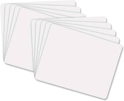 Unlinierte Student Schreibtafel, Melamin, 12 x 9, White, 10/Set