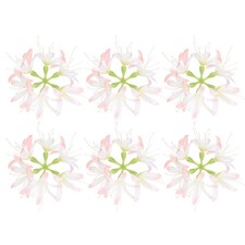 Artificial Flower Heads 5 Inch, Light Pink 6 PCS - Spider Lily Silk Flowers