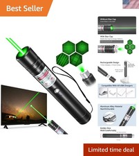 Compact Tactical Flashlight with Long-Distance Green Laser - USB Rechargeable