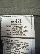CWU-27/P Men  s Sage Green Flight Coveralls 42L - Never worn