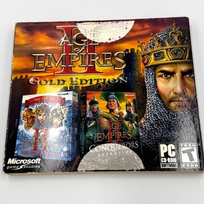 Age Of Empires II 2 Gold Edition PC Big Box Game Vintage Microsoft 2001 Retro