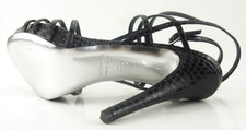 Bottes Cuir Noir Verni (Patent) Jill Stuart - Taille 39 - Haute Jusqu'au Genou - Talon Haut Block - Occasion