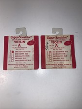 New 2 PK Super Sensitive Red Label Stainless Strings Violin A String 1/4 Size