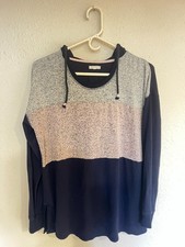 Maurice's women's hoodie sweater navy/gray/pink heather size M